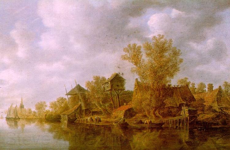 Jan van  Goyen River Landscape Spain oil painting art